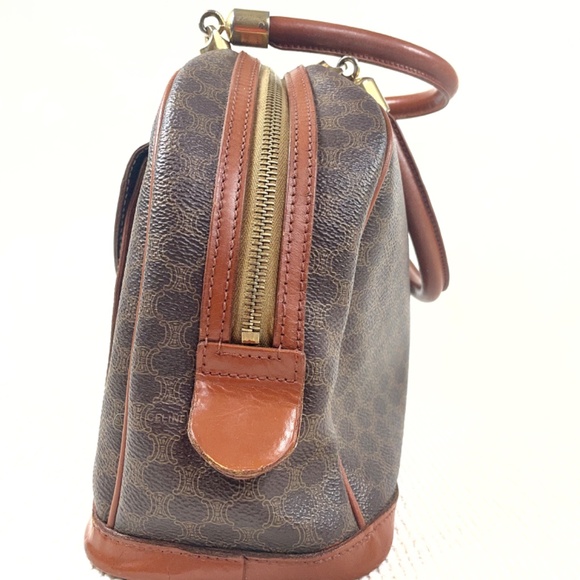 CELINE PARIS STUNNING VTG Macadam Brown Dome Satchel MC99/1 GUC W/COA - Picture 4 of 16